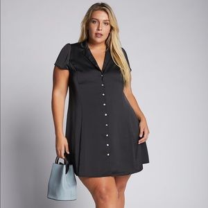 Soncy silky Suit-dress - satiny black- Size 4